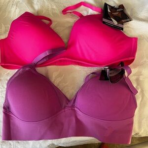 Vibrant Pink and Purple Women's Bras lot of 2